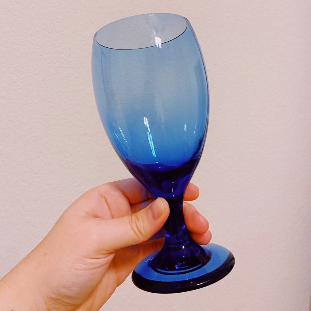 Vintage Cobalt Blue Goblets - Picture 2 of 2